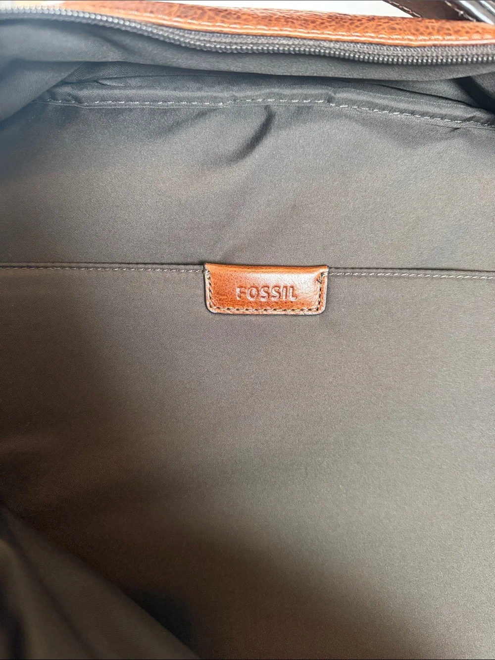 Fossil Buckner Convertible Backpack- Brown Leather Laptop Pocket Strap Included